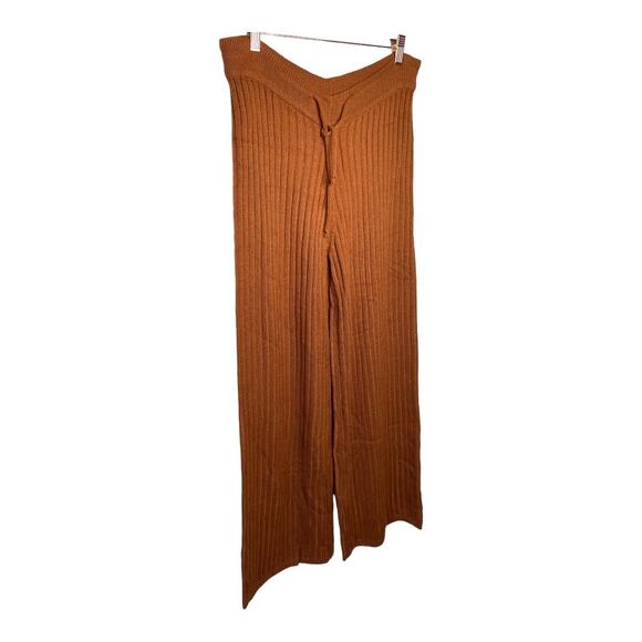 SNYDS Everyday Lounge Hendrix Ribbed Wide Leg Pants High Rise Drawstring Size S - Picture 5 of 11